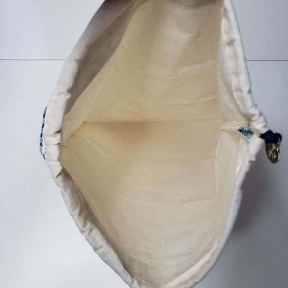 Tory Burch Shoe Dust Bag Natural Beige Cinch Drawstring Close Storage - Picture 5 of 7